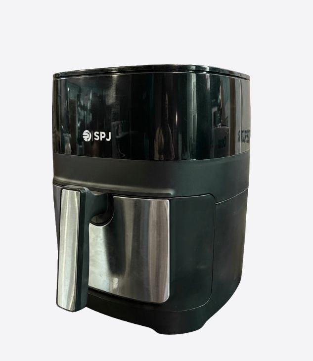 SPJ Air Fryer – Compact, space-saving air fryer with a non-stick, dishwasher-safe basket, for quick and easy meals in minutes.