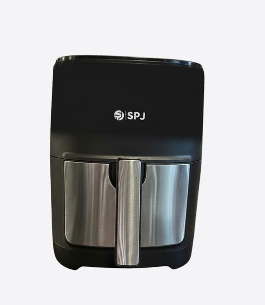 SPJ friteuse à air – Friteuse à air compacte  peu encombrante avec panier antiadhésif et passe au lave-vaisselle, repas rapides et faciles en quelques minutes