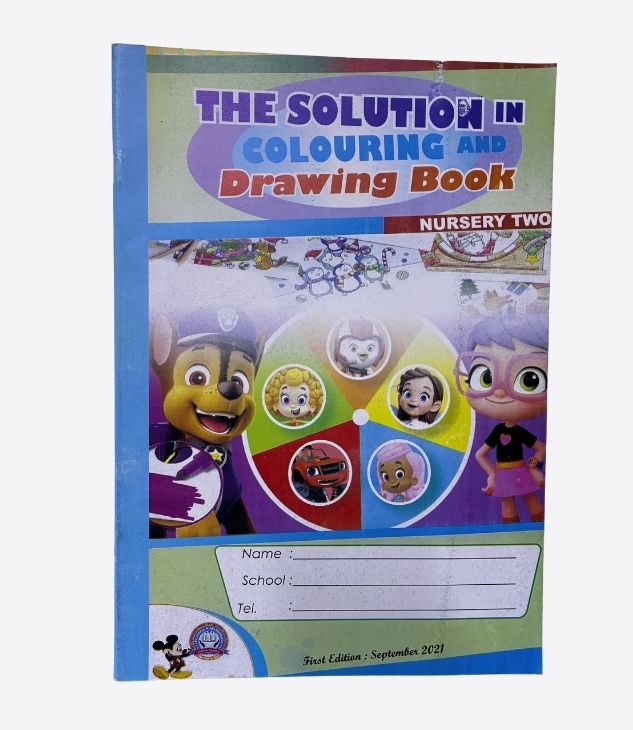 The solution in colouring and drawing book, nursery two