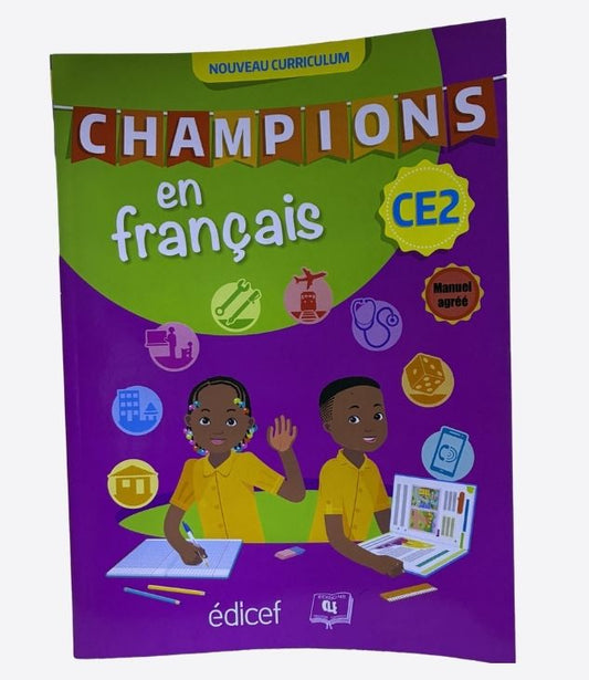 Champions en français, manuel de l'étudiant-CE2, livre d'école, primaire