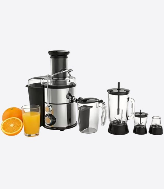 Oscar 4 en 1 extracteur de jus OSC-718T4, Machine à jus, presse-agrumes à froid avec grande goulotte d'alimentation, 600W, presse-agrumes à mastication lente pour légumes et fruits entiers, haut rendement de jus, facile à nettoyer