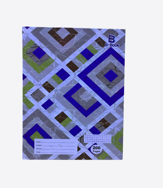 Cahier de 200pages, square lines/ couverture cartonnée