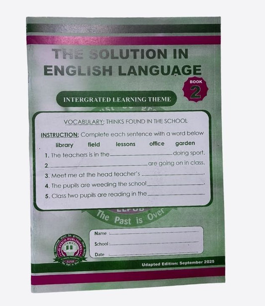 The solution in English language - integrated learning theme, Book 2