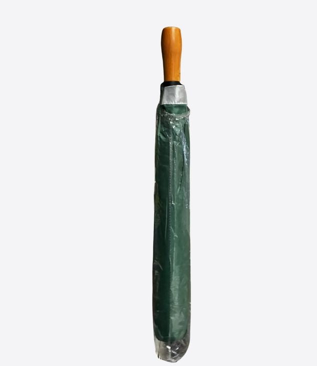 Parapluie de voyage pliable coupe vent couleur verte, protège contre le soleil - 1 pièce
