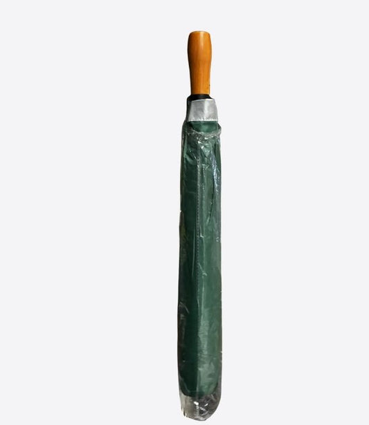 Parapluie de voyage pliable coupe vent couleur verte, protège contre le soleil - 1 pièce