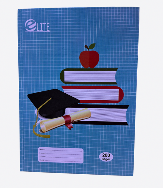ELITE cahier de 200pages Ledger A4 square lines/ couverture cartonnée