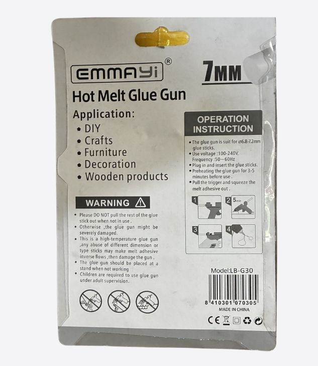Hot melt glue gun, pistolet a colle thermofusible 7mm