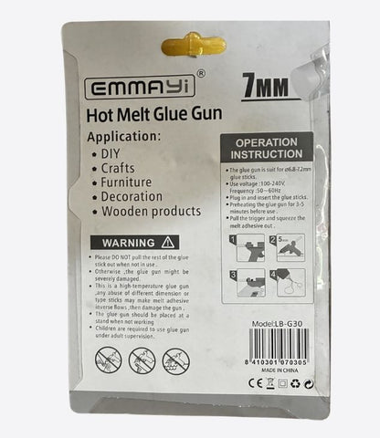 Hot melt glue gun, pistolet a colle thermofusible 7mm