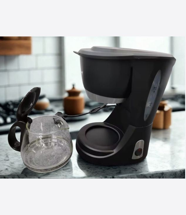 Hoffmans electronics Cafetière numérique programmable, machine à café 8 tasses, noir