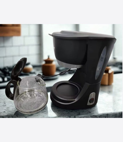 Hoffmans electronics Cafetière numérique programmable, machine à café 8 tasses, noir