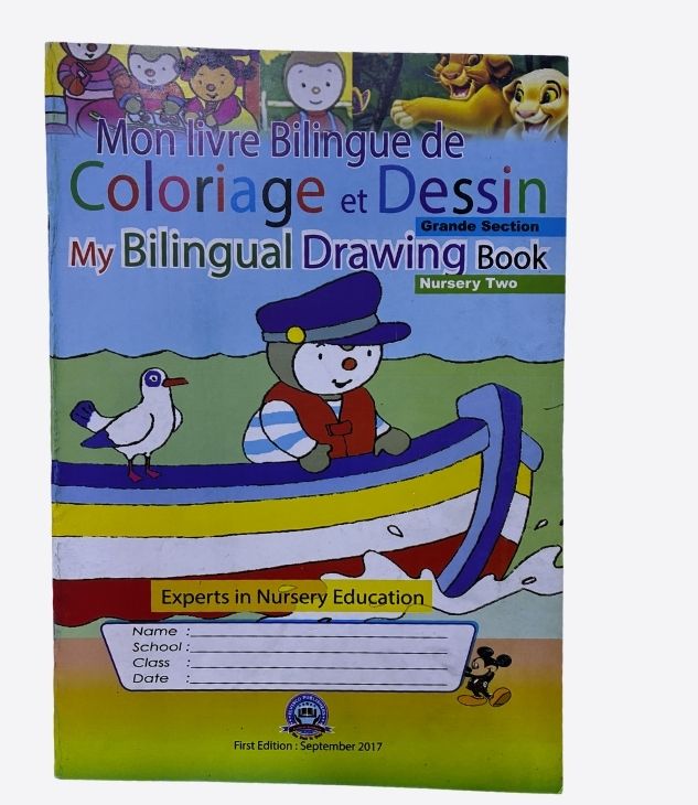 Mon livre blingue de Coloriage et de Dessin , Grande section - My Bilingual Drawing Book - Nursery 2