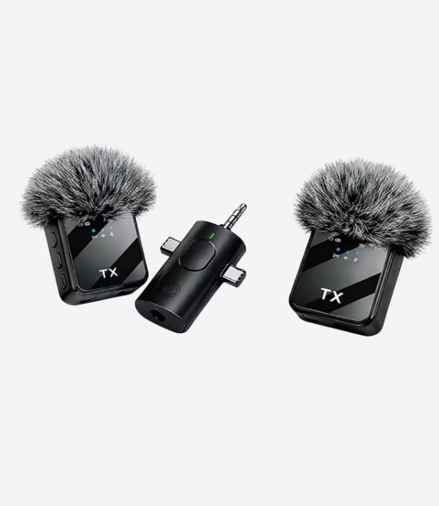 TX Microphone cravate professionnel 3 en 1 pour iPhone, Android, appareil photo | Portée de 100 m, microphones sans fil, suppression du bruit pour l'enregistrement, le streaming en direct, YouTube