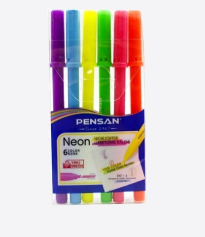 PENSAN set de 6 feutres NEON, surligneur
