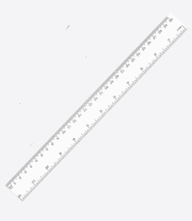 Règle graduée transparente de 30cm