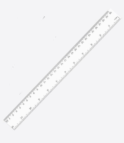 Règle graduée transparente de 30cm
