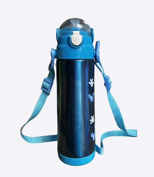 gourde pour enfant en plastique solide avec paille pour le sport, l'école et les voyages