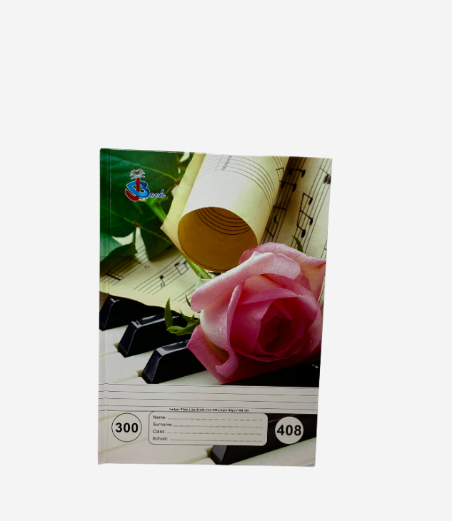 JustBook Cahier de 300pages Ledger A4 plain lines / couverture cartonnée