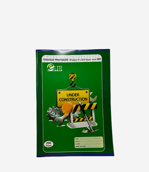 ELITE Cahier de 200 pages A4 Travaux pratiques