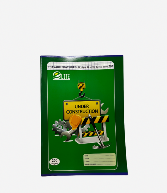 ELITE Cahier de 200 pages A4 Travaux pratiques