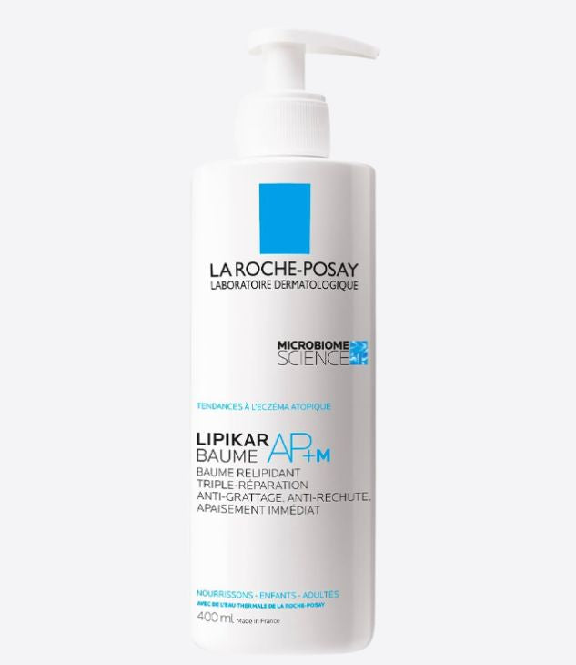 La Roche-Posay Lipikar AP+M Baume relipidant, apaisant triple réparation, anti-grattage, apaise durablement pour visage & corps, peaux sèches atopiques, 400ml