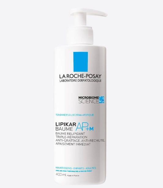 La Roche-Posay Lipikar AP+M Baume relipidant, apaisant triple réparation, anti-grattage, apaise durablement pour visage & corps, peaux sèches atopiques, 400ml