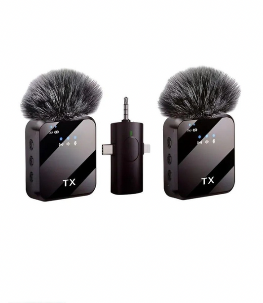 Microphone cravate sans file 3en 1 pour iPhone, Android pour vos interviews et vidéos YouTube