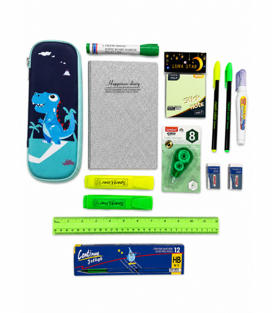 Un joli kit complet aux tons verts pour organiser, écrire et prendre des notes avec style.